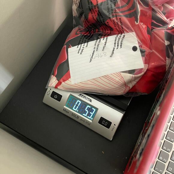 Red floral blouse women's size large pink red and cream satin work wear - Picture 12 of 14